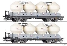 Tillig 01118 - TT - 2-tlg. Set Staubsilowagen Holcim, Ep. VI